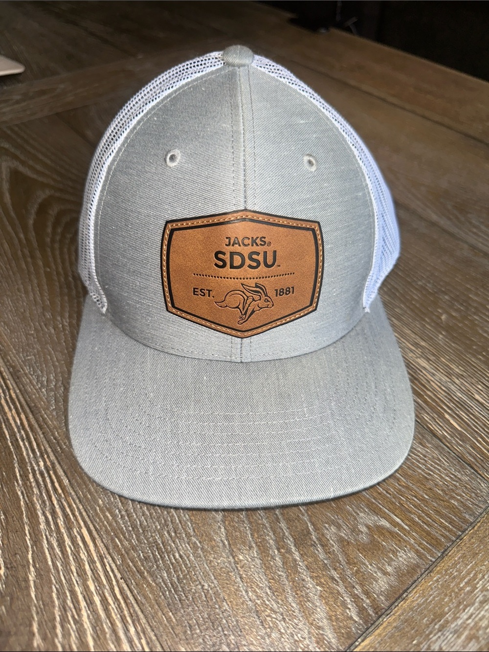 ’47 Brand SDSU Jackrabbits Trucker Hat Gray White Mesh Snapback OSFA